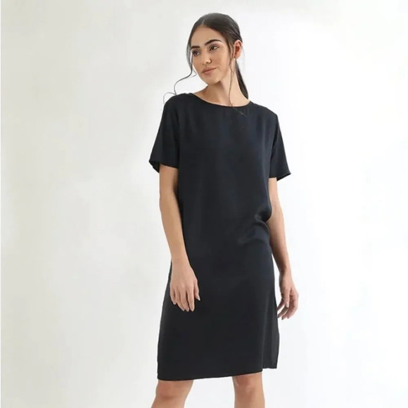 Neu Nomads Danielle Dress S dark grey lotus modal fabric pockets organic soft - Picture 3 of 10